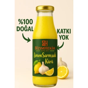Limon Sarımsak Kürü El Yapımı %100 Doğal Katkısız 1000 ml Cam Şişe (40 gün dinlendirilmiştir)