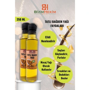 Tatlı Badem Yağı 250 ml Tatlı Badem Bakım Yağı 50 ml %100 Saf Ve Doğal Soğuk Sıkım