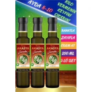 Acacia Akasya Gamı Şurubu 250 ml (3 ADET) Detox Şurubu Klasik