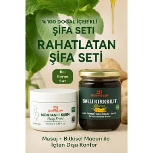 Rahatlatan Şifa Seti Ballı Kırkkilit Macunu 700 gr Masaj Kremi El Ayak Bel Boyun Ağrılarına 100 ml