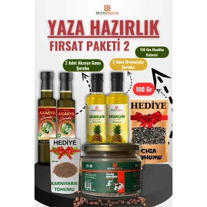 Detox Seti 2 Akasya Şurubu, Bromelain Şurubu,Hindiba Kahve Chia Thm, Karnıyarık Tohumu Fırsat
