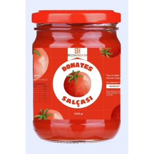 Domates Salçası %100 Doğal Katkısız Koruyucusuz Gün Kurusu 1000 gr (Cam Kavanoz)