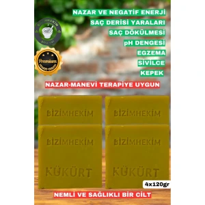 Kükürt Sabunu %100 Doğal Saf Hakiki 4 Adet El Yapımı 1.kalite