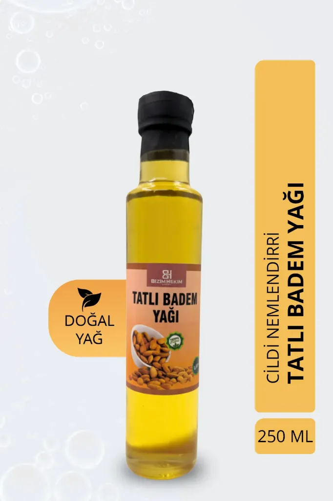 Tatlı Badem Yağı 250 ml Tatlı Badem Bakım Yağı %100 Saf Ve Doğal Soğuk Sıkım