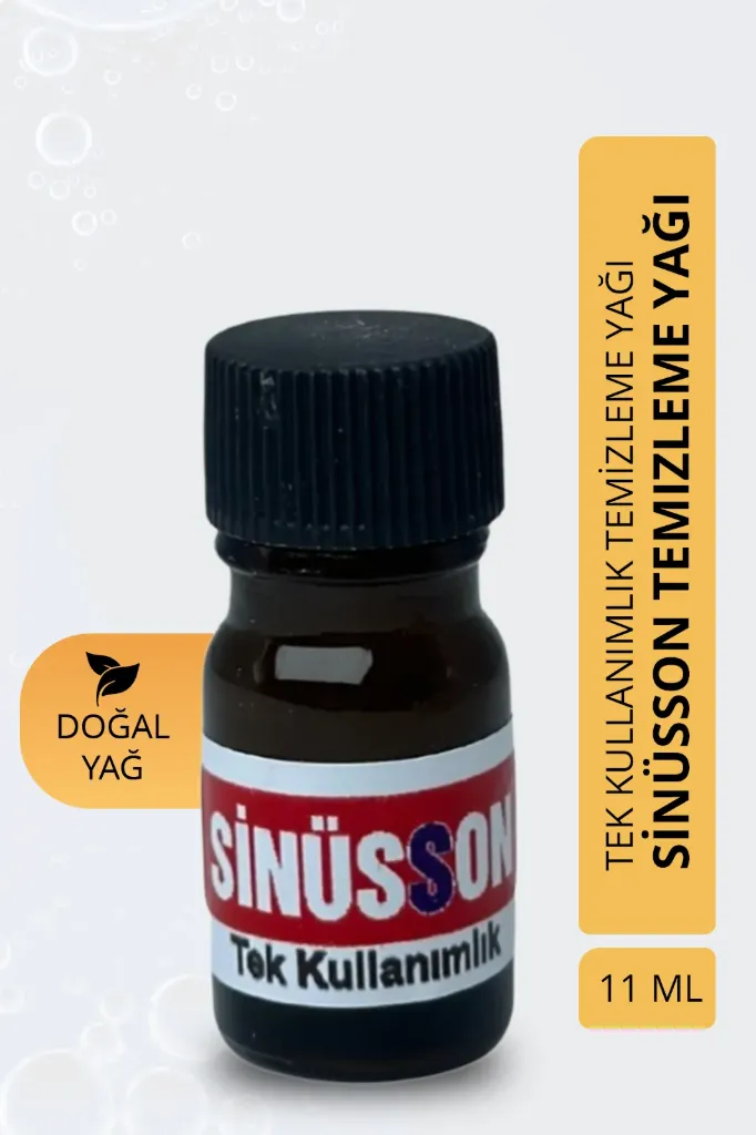 Tek Kullanımlık Temizleme Yağı %100 Etkili Çözüm 11 ml Sinüsson