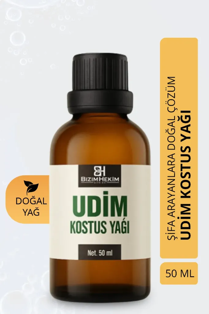 UDİM Udi Hindi (Kostus) Yağı 50 ml – Çörekotu Yağı Emilimli, %100 Doğal & Katkısız