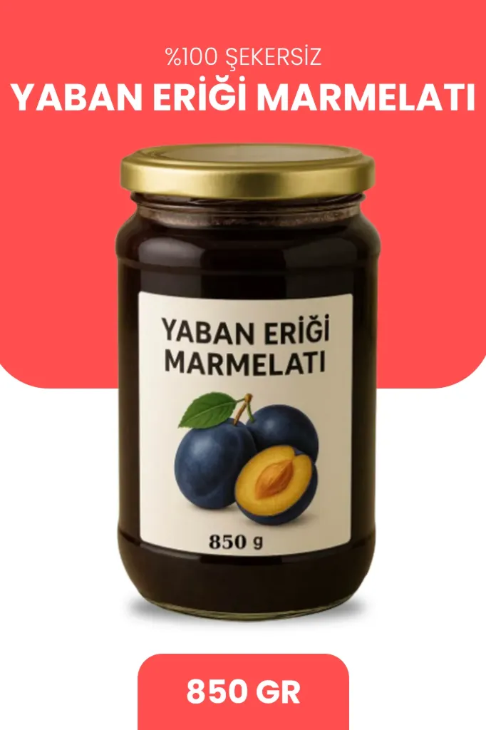%100 Şekersiz Yaban Eriği Marmelatı 850g | Katkısız & Doğal Şifa Deposu