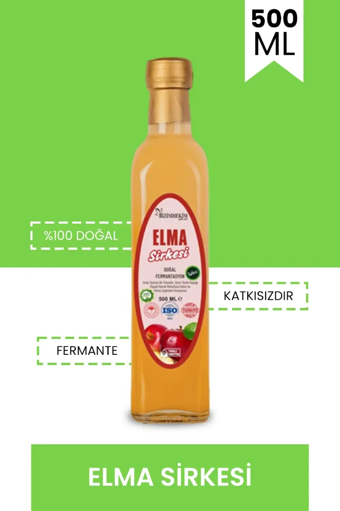 Elma Sirkesi %100 Doğal Fermantasyon Apple Cider Vinegar 500 Ml