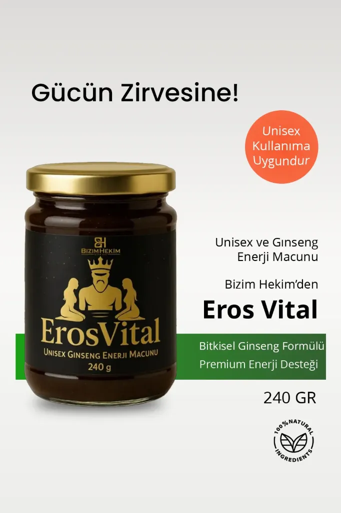 ErosVital Unisex Ginseng Macunu 240 gr | Bitkisel Enerji ve Zindelik Desteği