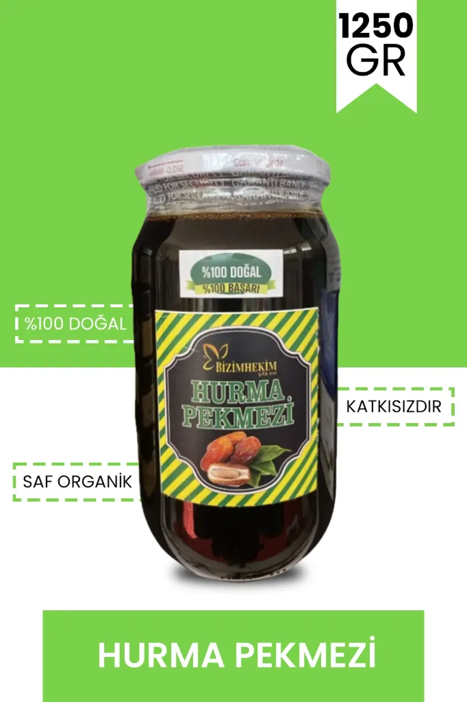 Saf Organik Katkısız Hurma Pekmezi Doğal Katkısız Saf Hurma Pekmezi Net 1kg 250 gr