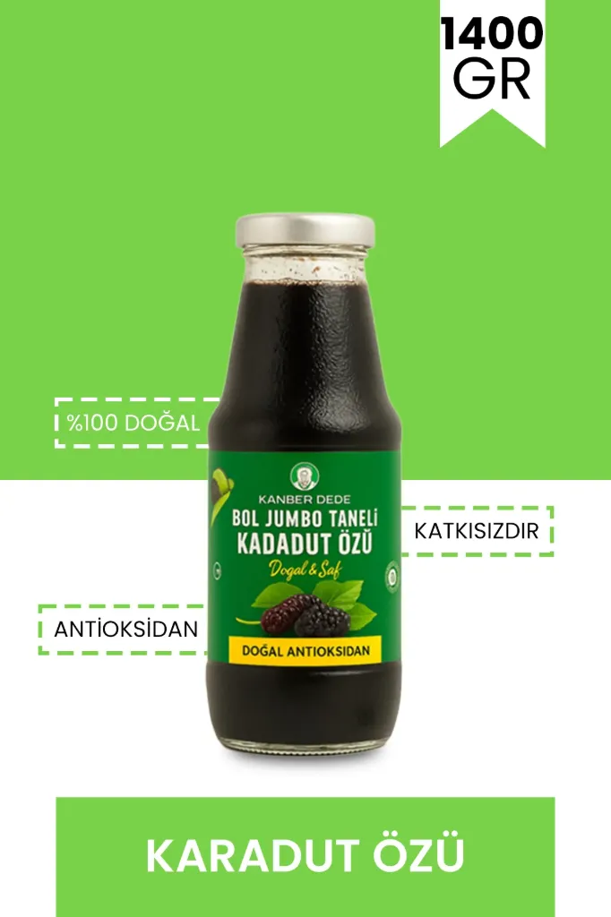 Karadut Özü 1400 g | %100 Doğal, Bol Taneli & Katkısız Gerçek Meyve Özü