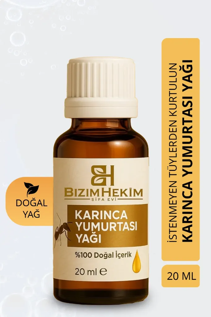 Karınca Yumurtası Yağı Tüy Azaltıcı Tüy Tüy Dökücü 20 Ml Karınca Yumurtası Yağı %100 Saf
