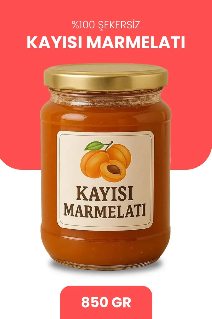 %100 Şekersiz Kayısı Marmelatı 850g | Katkısız & Doğal Şifa Deposu