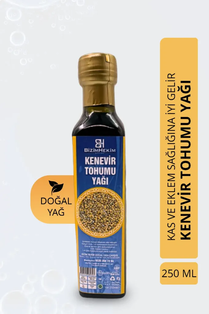 Kenevir Yağı 250 ml – Doğal ve Soğuk Sıkım