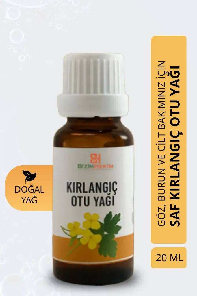 Saf Kırlangıç Otu Yağı – %100 Doğal Bitkisel Göz Burun Cilt Bakım & Desteği