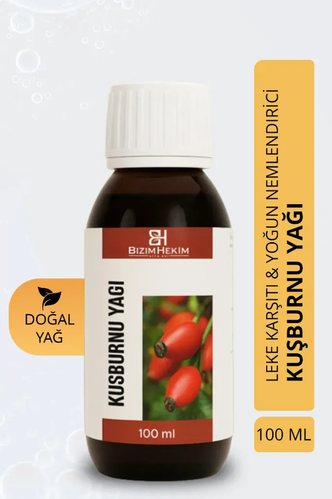 Kuşburnu Yağı 100 ml | %100 Doğal Soğuk Pres | Leke Karşıtı – Cilt Bakımı – Nemlendirici
