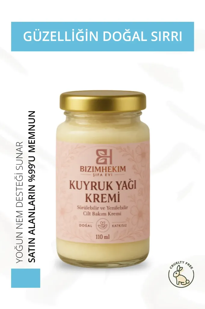 Doğal Kuyruk Yağı Yüz ve Cilt Bakım Kremi | Bitkisel İçerikli, Yoğun Nem Desteği – 110 ml