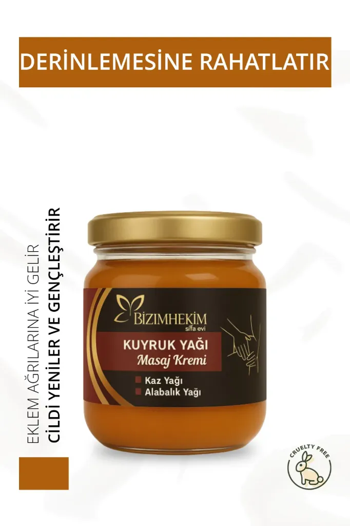 Kuyruk Yağı Kremi 240gr Cam Kavanoz %100 Doğal Güçlendirilmiş Özel Ibn-i Sina Formülü