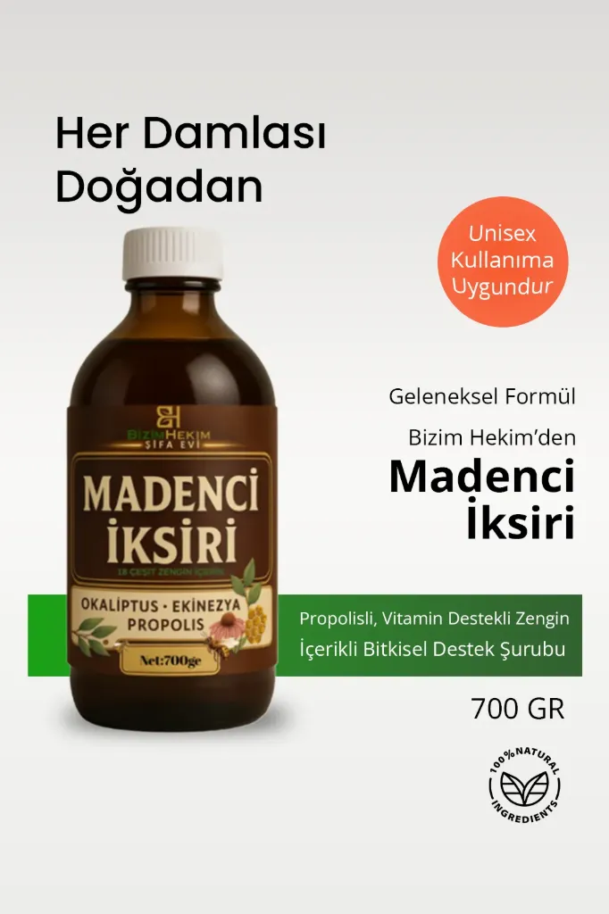 Madenci Iksiri 700 gr | Propolisli, Vitamin Destekli Zengin Içerikli Bitkisel Destek Şurubu